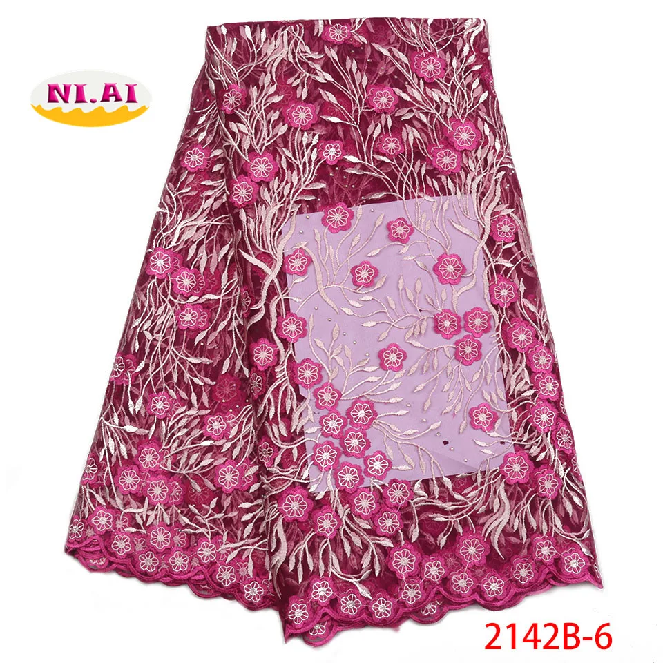 african latest net lace fabrics high quality 2018 hot sale fashion nigerian with stones tulle fabric NA2142B-1 | Дом и сад