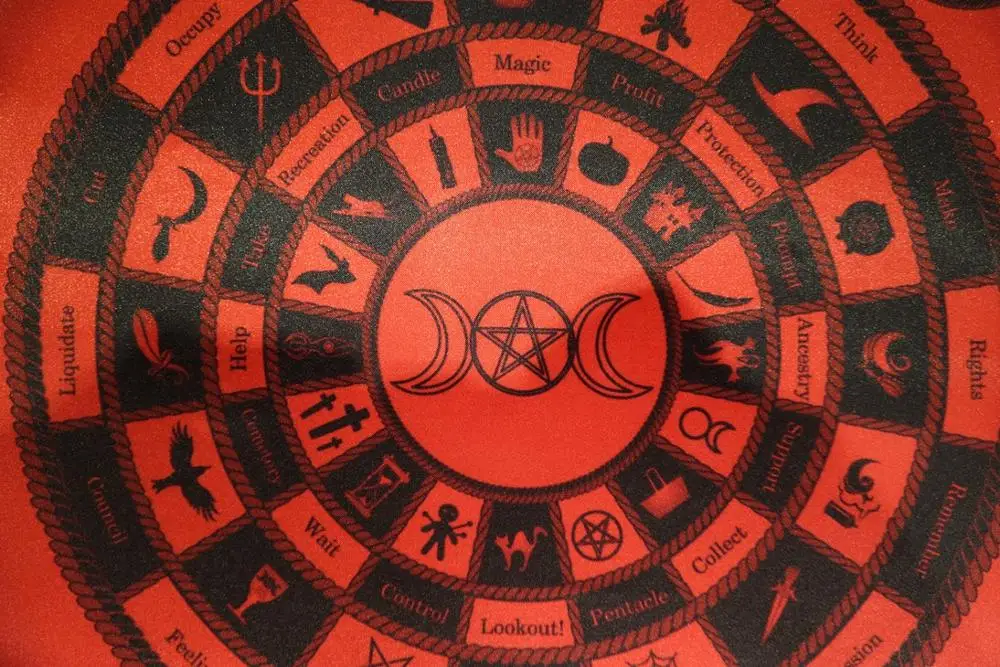 Ткань алтарь круг ведьма Wicca Divination Совет|Церковные сувениры| |