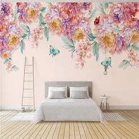 custom 3d wallpaper mural hand painted small fresh rose butterfly living room bedroom wall high grade waterproof material