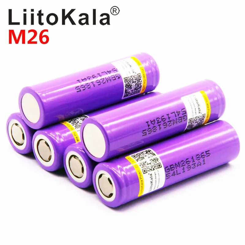 Аккумулятор LiitoKala для M26 18650 2600 мАч 10A 2500 литий-ионный перезаряжаемый