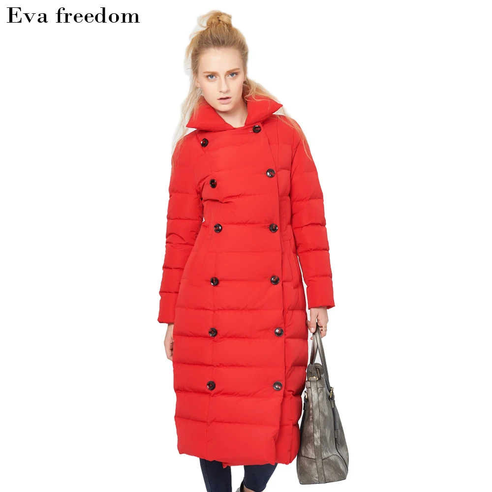 Женская зимняя куртка Eva Freedom Европейская и американская мода элегантная