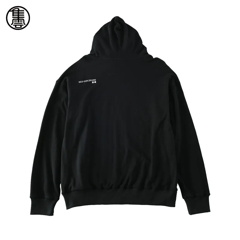 Для Мужчин's осень 2017 г. свободные Стиль одноцветное Цвет хлопковые толстовки с