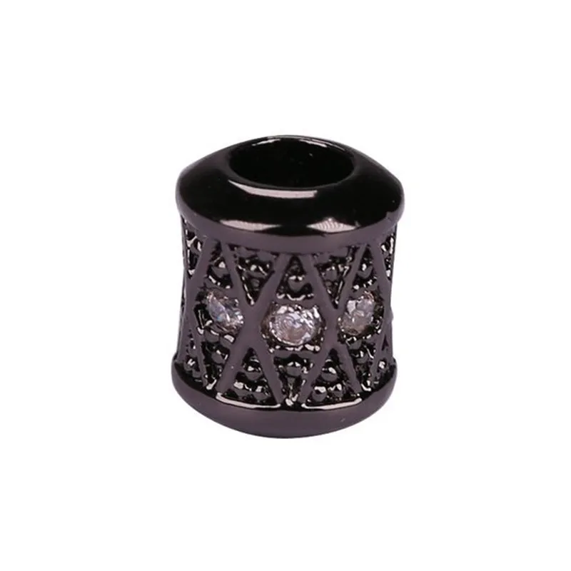 Бусины разделители для барабана бусины с микрозакрепкой из циркона прозрачные