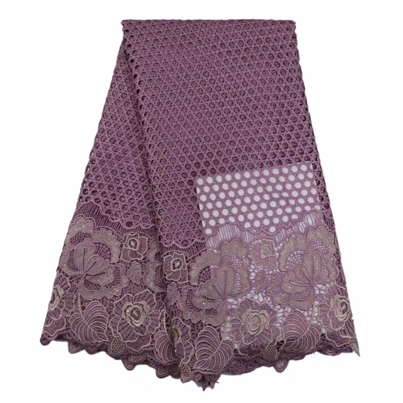 Африканская Кружевная Ткань 5 ярдов Белоснежка гипюр кружевная ткань 2018 Высокое