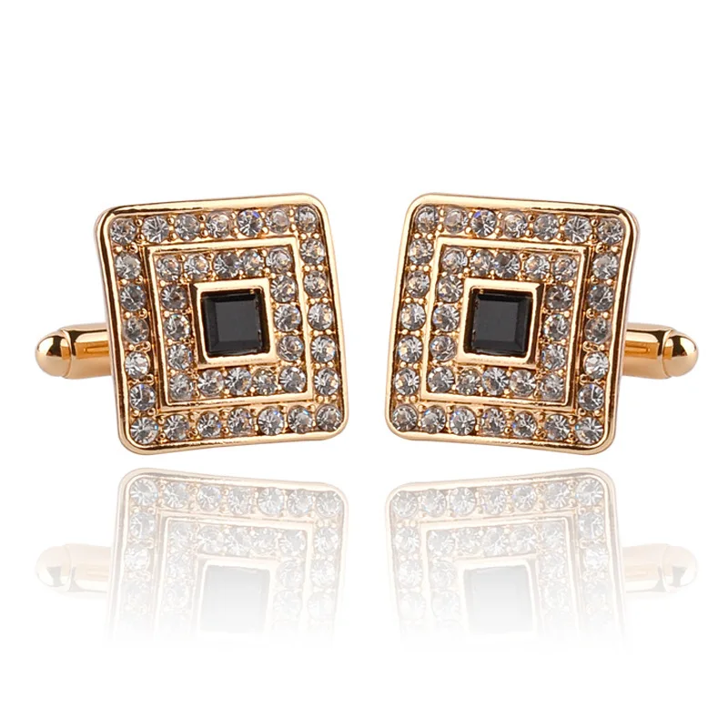 

Euro-American Jewelry Creative New French Rhinestone Cufflinks Men's Shirt Cuff links Of Nice Gift Wholesale 20pairs/Lot