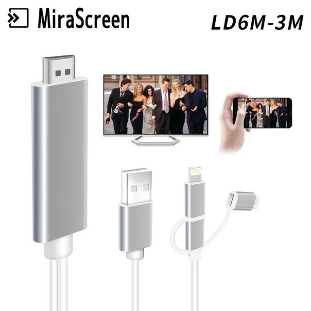 MiraScreen провода + HDMI видео кабель для зарядки Display1080P ключ синхронизации Поддержка