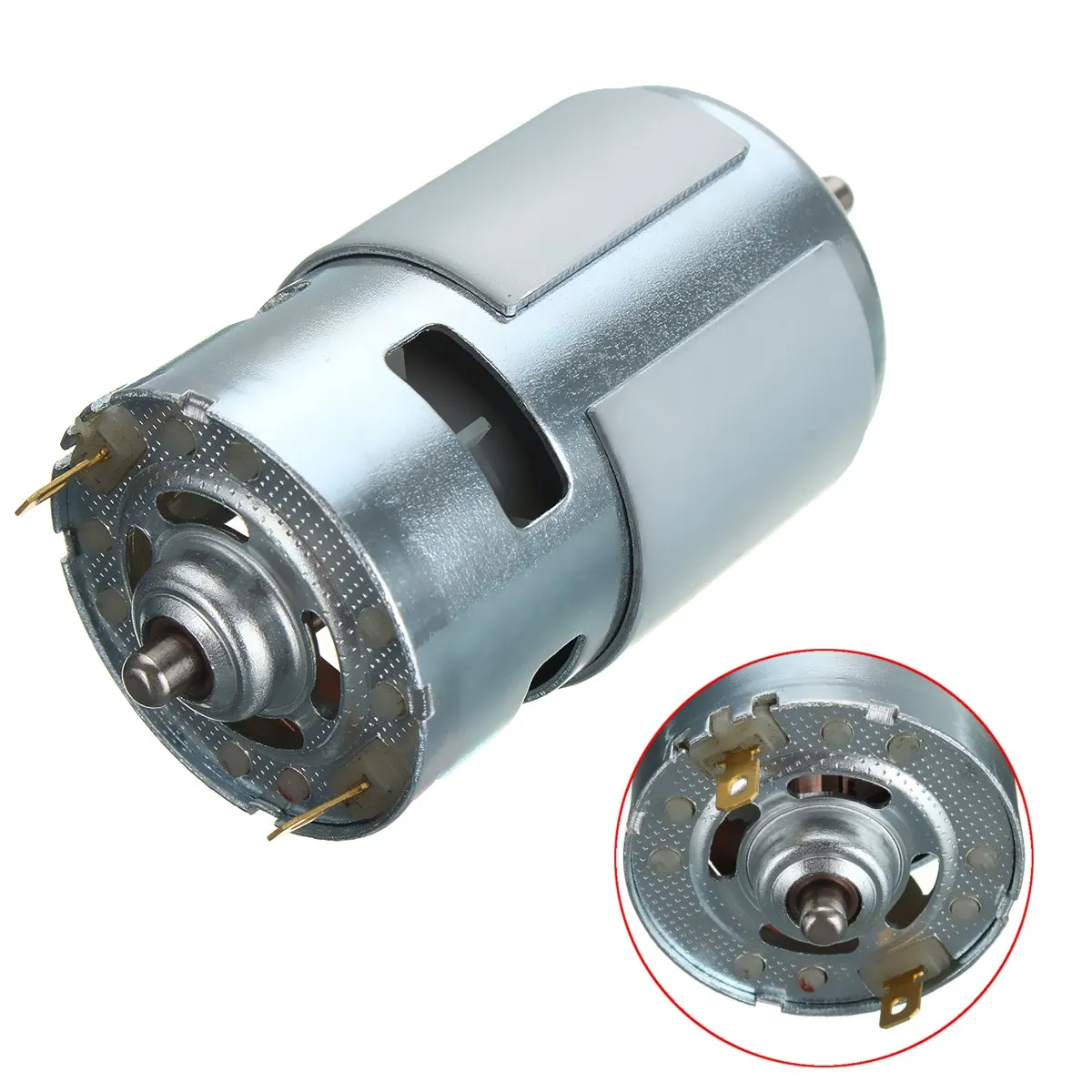 Высокая Скорость мотор 775 AC/DC 12V~ 36V 3500-9000 об/мин шариковый подшипник большой высокий крутящий момент Мощность низкая Шум электронного оборудования