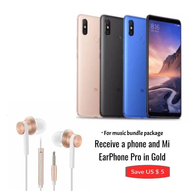 Глобальная версия Xiaomi Mi Max 3 64 ГБ ROM 4 оперативной памяти (1 год гарантии продавца)
