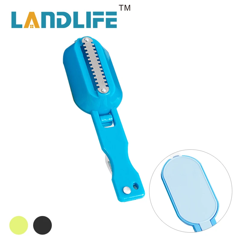 Portable Fish Scales Skin Remover Scaler Knife Fast Cleaning Steel Plastic Scraper Kitchenware Clean Peeler Tool | Дом и сад