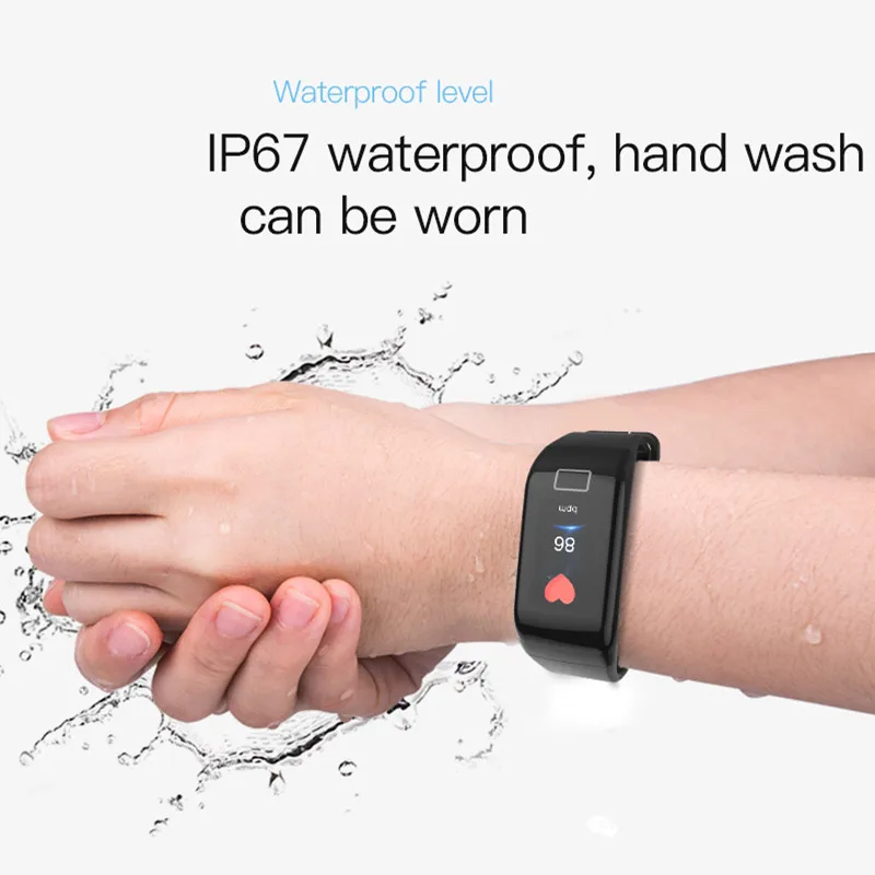 Цветной экран Смарт-часы фитнес-трекер браслет трекер сна монитор частоты