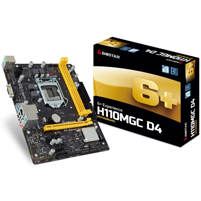 Для Biostar H110MGC D4 DDR4 оригинальная новая H110 материнская плата LGA 1151 поддержка G4560 SATA3 32G