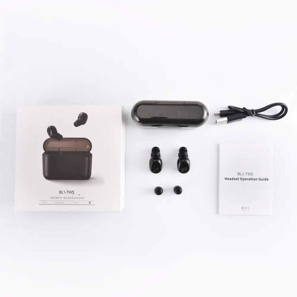 BL1 Bluetooth 5 0 Беспроводной наушники вкладыши TWS с спортивные гарнитуры громкой связи