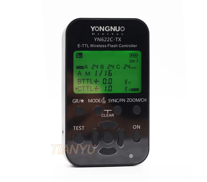 Новая светодиодная лампа для видеосъемки Yongnuo YN-622C-TX YN622C-TX ЖК-дисплей Беспроводной e-ttl флэш-контроллер 1/8000s триггер передатчик для камер Canon