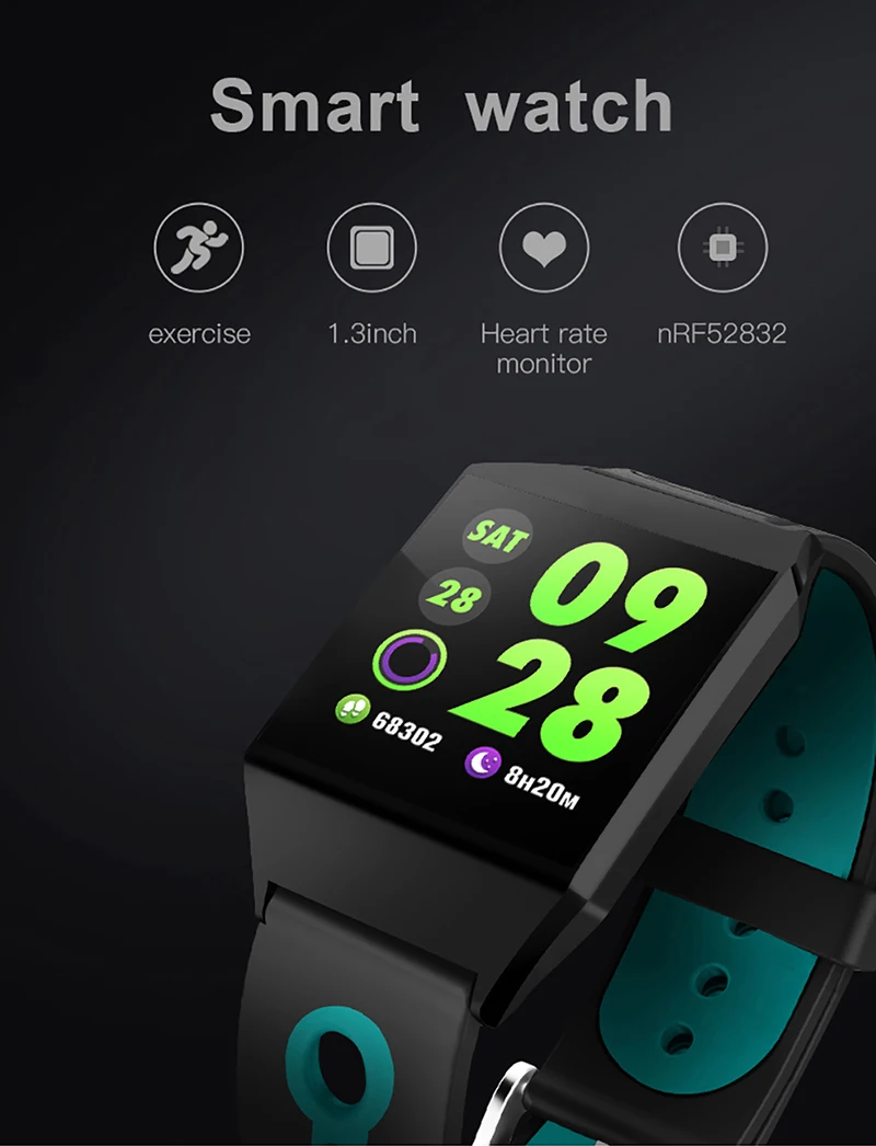 W1 Смарт Watch1.3 &quotips Цвет Экран gps часы Водонепроницаемый с шагомером пульсометром