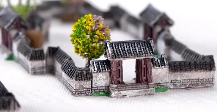 DIY ретро мини китайский Цзяннань маленький внутренний двор миниатюрные садовые