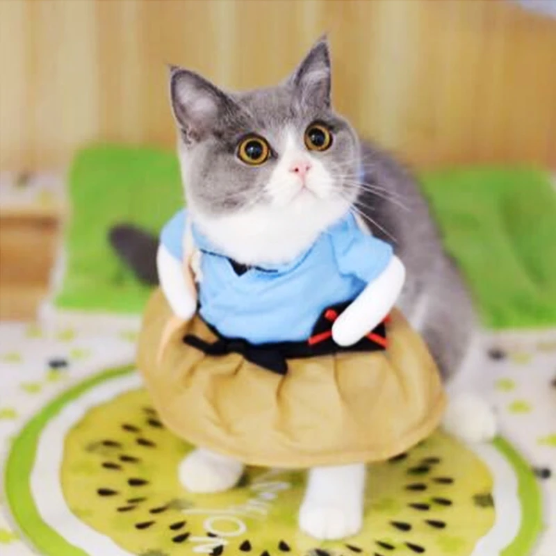 Забавный кот костюм кошки Косплэй одежда форма с рисунком кота детская для