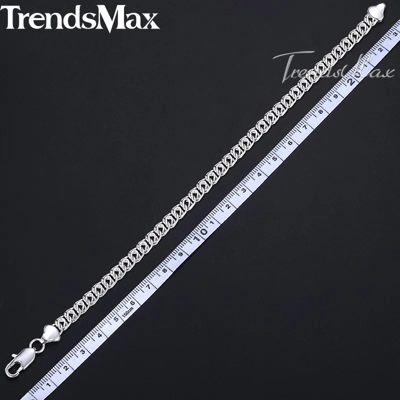 Trendsmax женский браслет 585 розовое золото заполненная цепочка с улиткой ювелирные изделия для женщин мужчин 7 мм 18 см 20 см 23 см GB293A