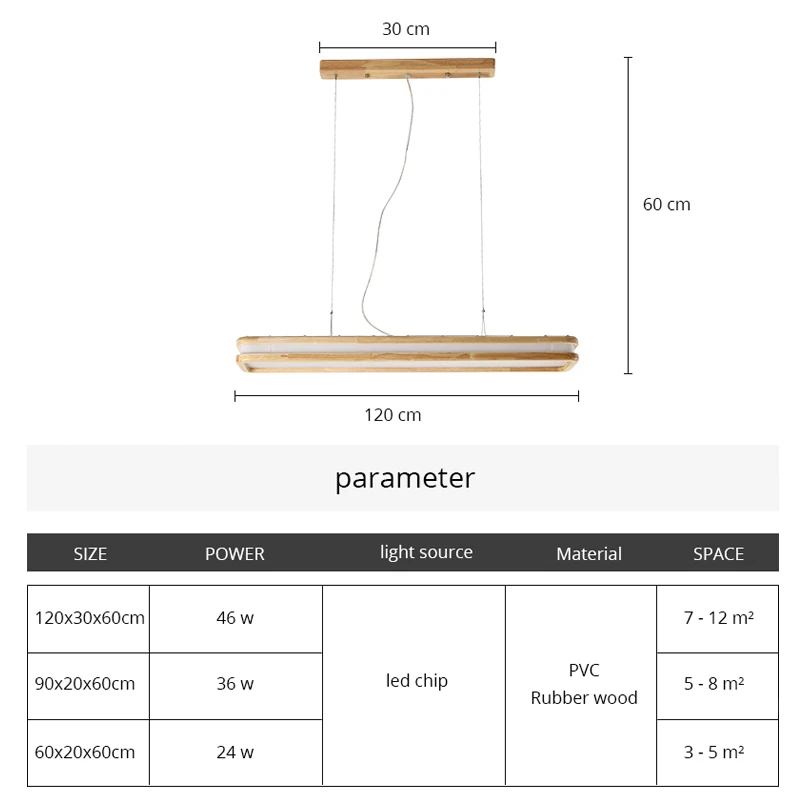 Светодиодный современный подвесной светильник деревянный для гостиной спальни