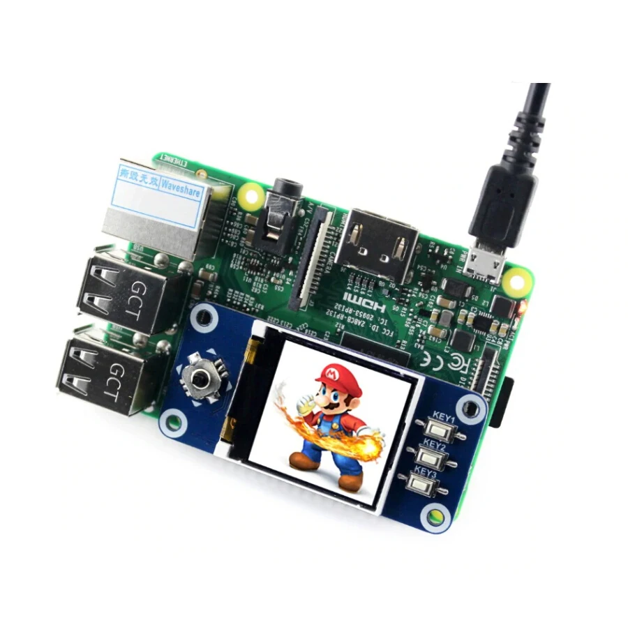 ShenzhenMaker магазин 1 44 дюймовый ЖК дисплей шляпа для Raspberry Pi 2B/3B/3B +/Zero W 128x128 пикселей