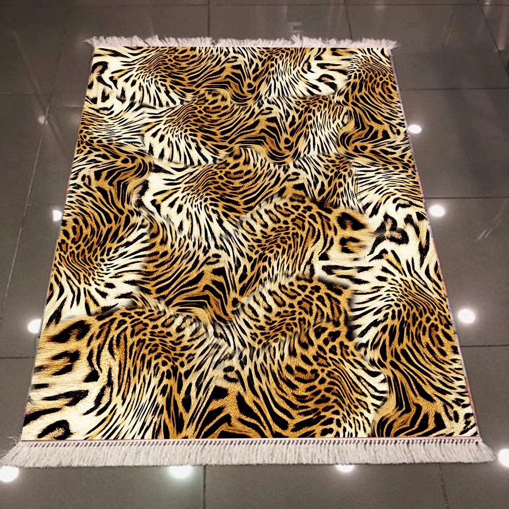 Еще коричневый белый черный Леопардовый мех животный дизайн 3d узор микрофибра