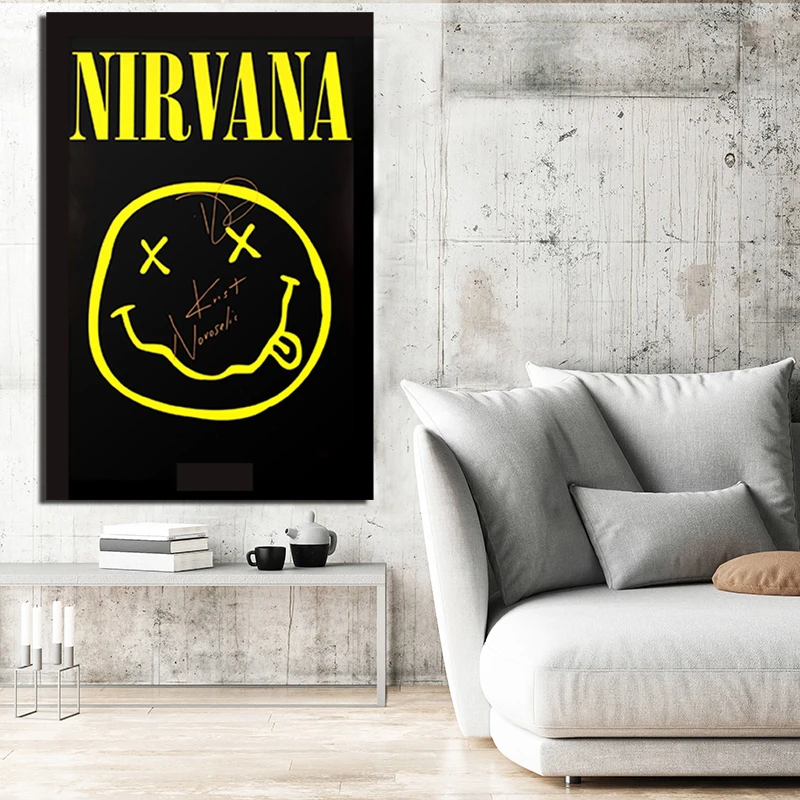 GB Eye Nirvanaes Smiley, Картина на холсте, масляная печать и современный плакат, настенная художественная декоративная картина для гостиной, домашний декор