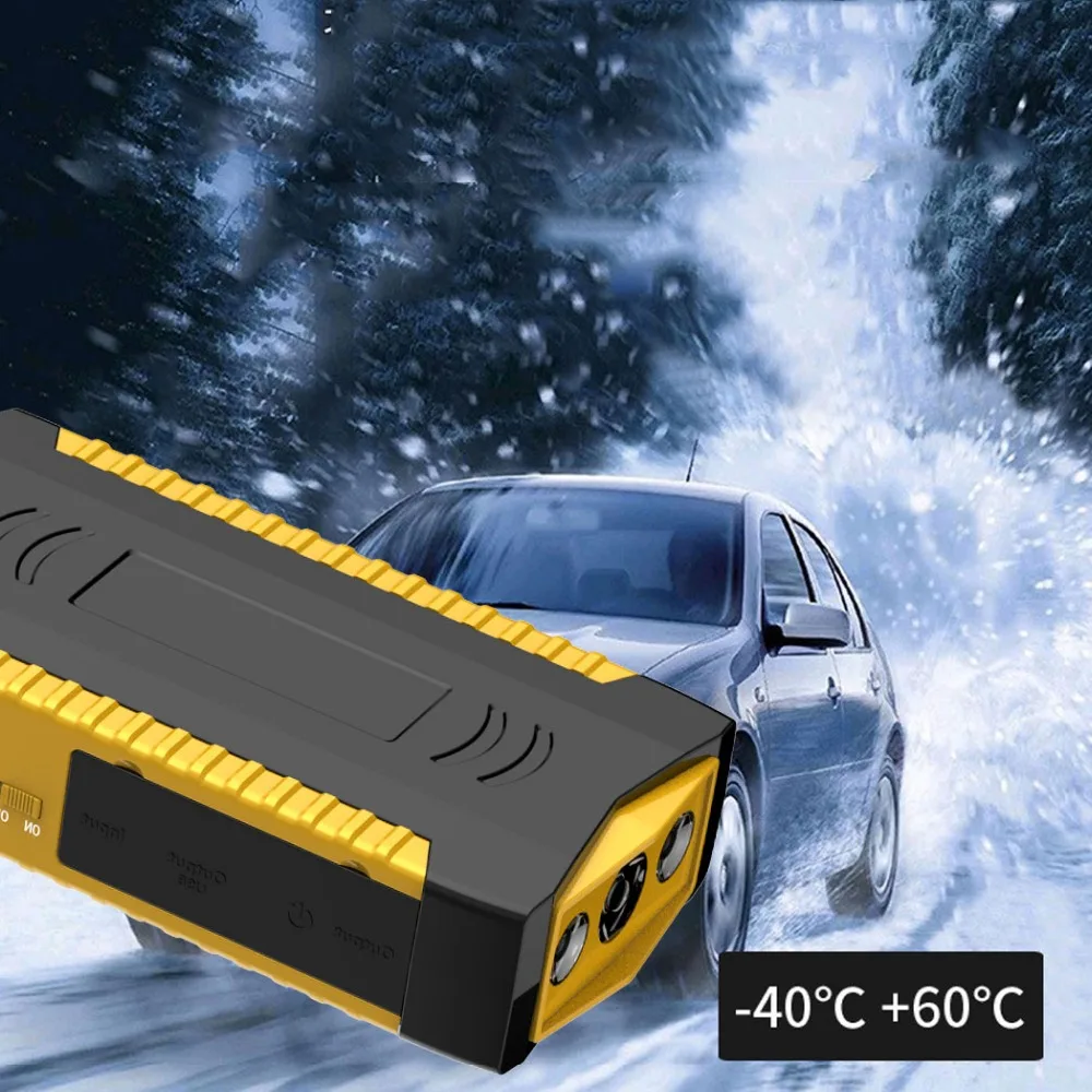 12V портативный многофункциональный стартер 4USB 600A Автомобильный Аккумулятор Booster