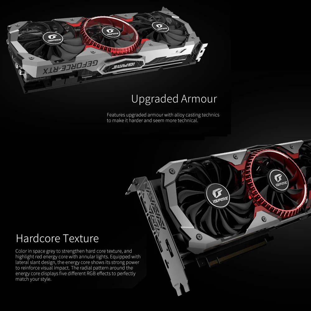 Цветная графическая карта RTX 2080Ti Advanced OC 2080 ti 11G Nvidia Turing GPU GDDR6 1635MHz для ПК Игр видеокарты GeForce