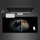 Коврик для мыши Water And Fire Dragon, большой игровой компьютерный коврик для мыши, для геймеров, лучший подарок