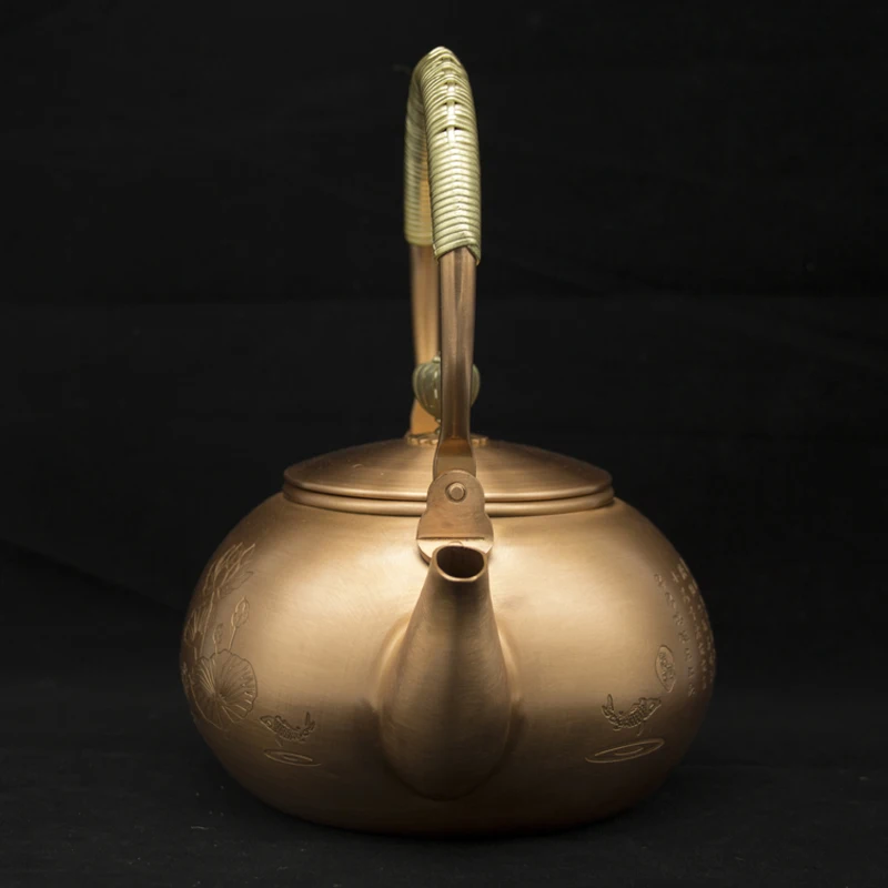 1.2L ручной работы медный чайник стекло самовар керамические эмалированные из