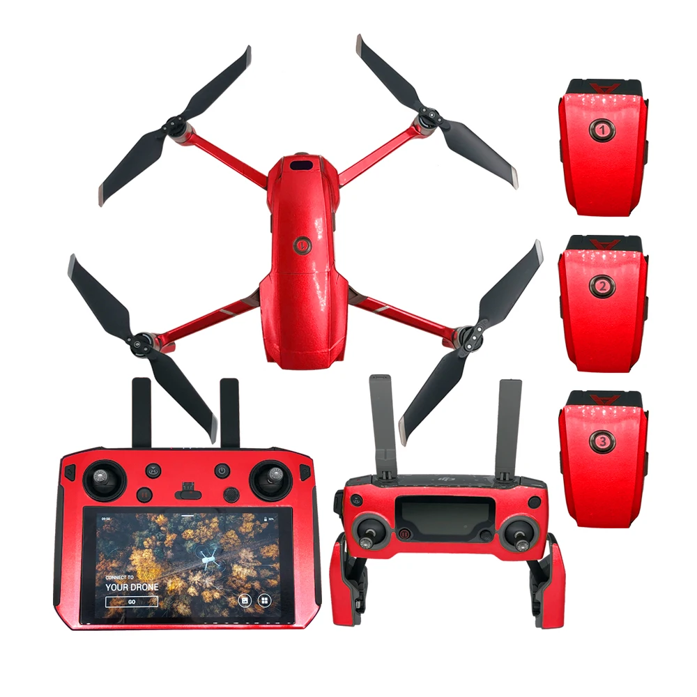 Смарт-контроллер наклейка для DJI MAVIC 2 PRO Zoom Водонепроницаемый Флуоресцентный Роскошные наклейки на кожу пленка 4 батареи метки на руку