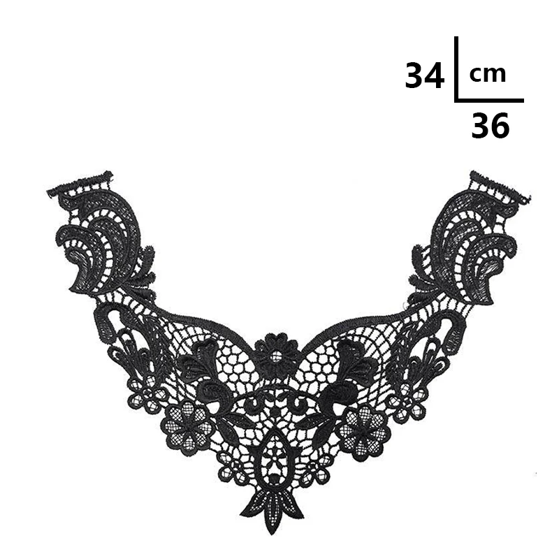 1 шт. черно белые швейные принадлежности из кружева с красивыми цветами сделай