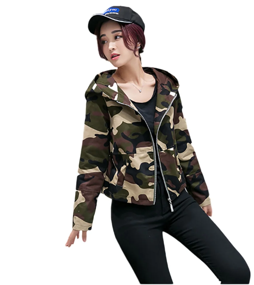 Женское камуфляжное пальто Flying Roc короткая куртка в Корейском стиле повседневные