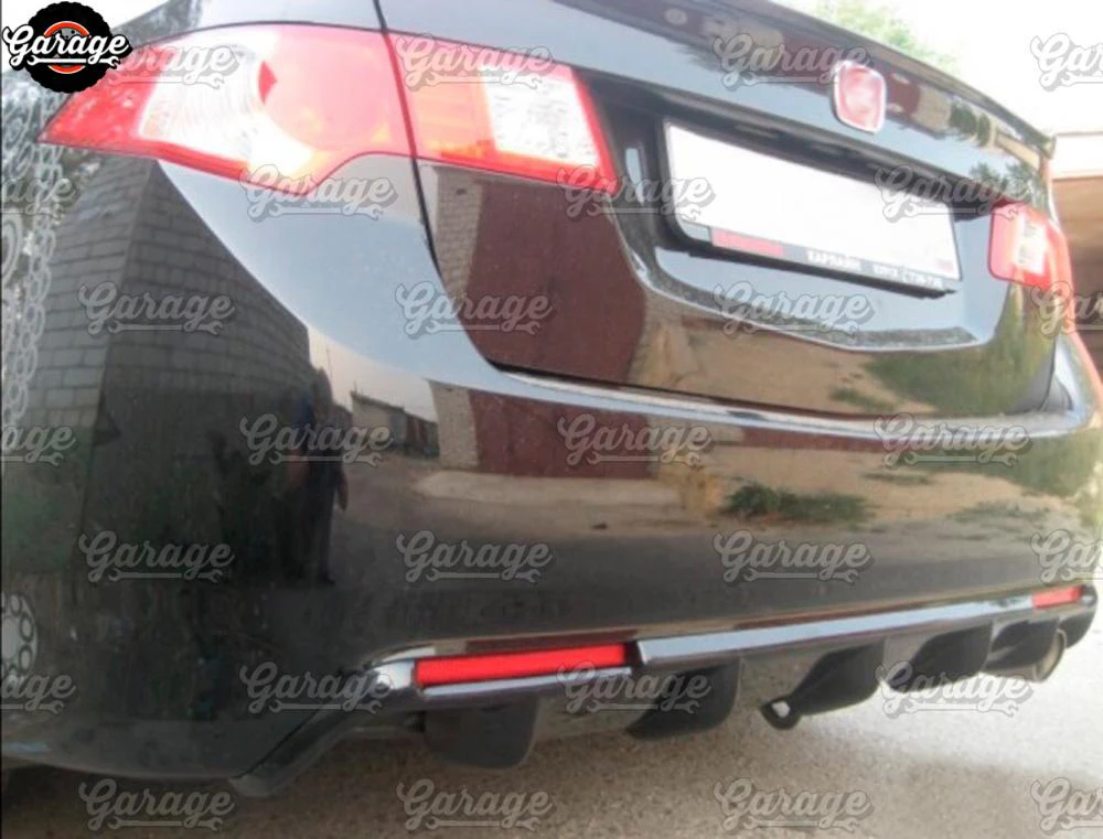 Чехол для диффузора для Honda Accord 8 2008-2012 заднего бампера АБС пластик две трубы Накладка обвес набор аксессуаров Тюнинг автомобиля Стайлинг