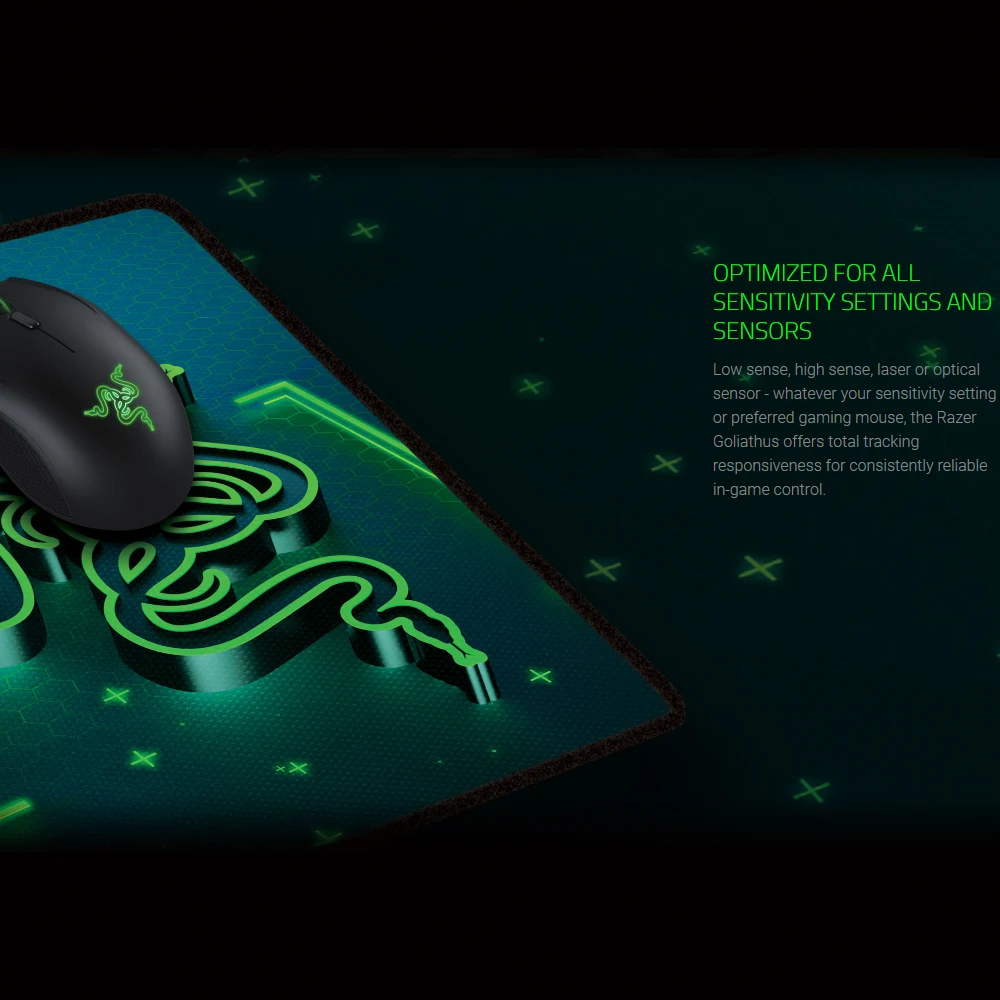 Игровой коврик razer Goliathus с управлением, мягкий коврик для мыши для профессиональных геймеров, маленький 215 мм* 270 мм Средний 254 мм* 355 мм Большой