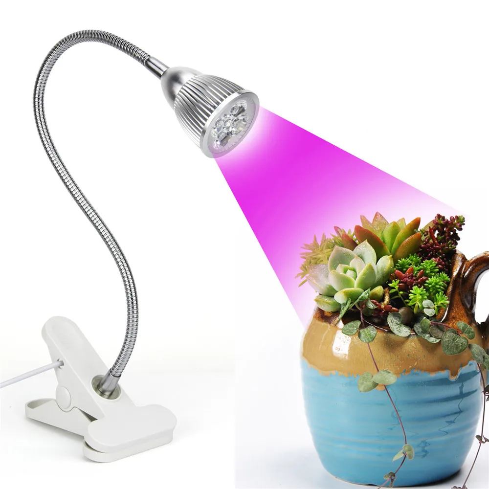 Светодиодная настольная лампа для выращивания растений, гибкий светильник на 360 градусов для офиса, дома, дома, сада, теплицы, 5 Вт от AliExpress WW