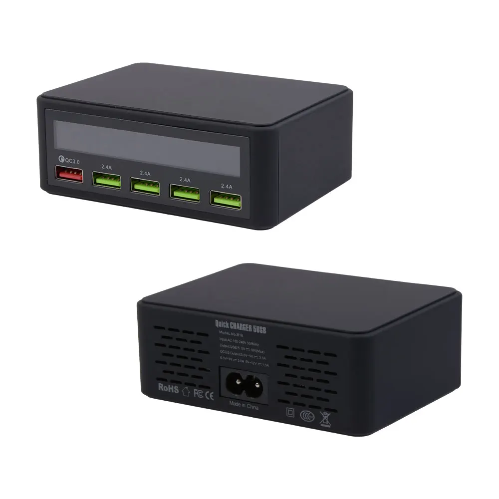 818 штепсельная вилка британского стандарта 5 выходами USB Мощность адаптер с 4