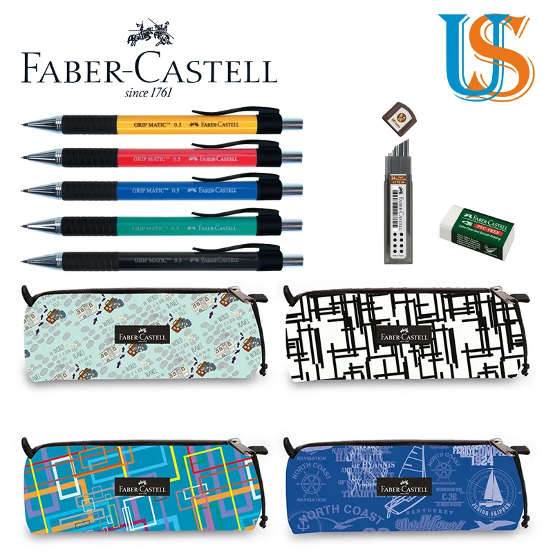 Faber Castel 5177000034 пенал с 1 шт. F. C. 0 5 механический карандаш + f. c. 188538 ластик Ф. С. перо 60
