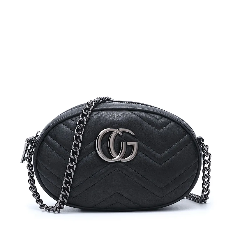 2018 Дизайнер ИСКУССТВЕННАЯ кожа волновой картины леди сумка женская мода цепи