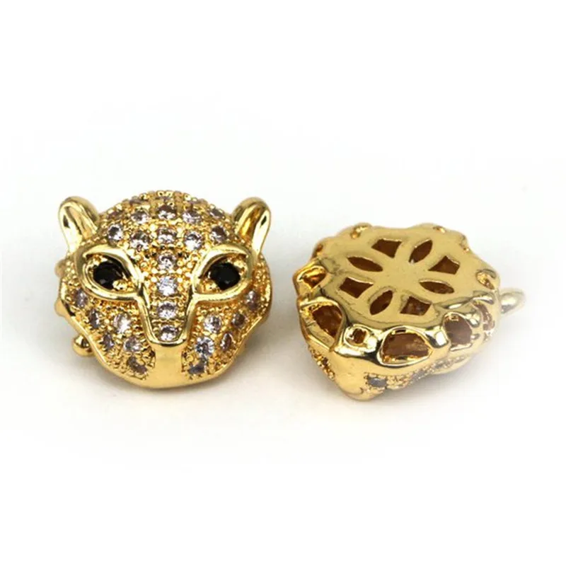 Бусины леопардовой расцветки Cheetah BeadsCZ бусины с микрозакрепкой в виде животного
