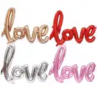 Большой Размеры 108x64 см гигантские связывающий бокал для шампанского Красный LOVE фольгированный шар романтический свадебный подарок на день Святого Валентина вечерние поставки гелиевая Globos