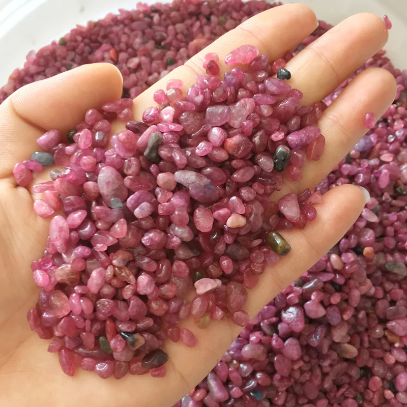 

500g Natural Rubellite Stone Red Tourmaline Gravel Rock Crystal Quartz Raw Gemstone Mineral Specimen Fish Tank Garden Decoration