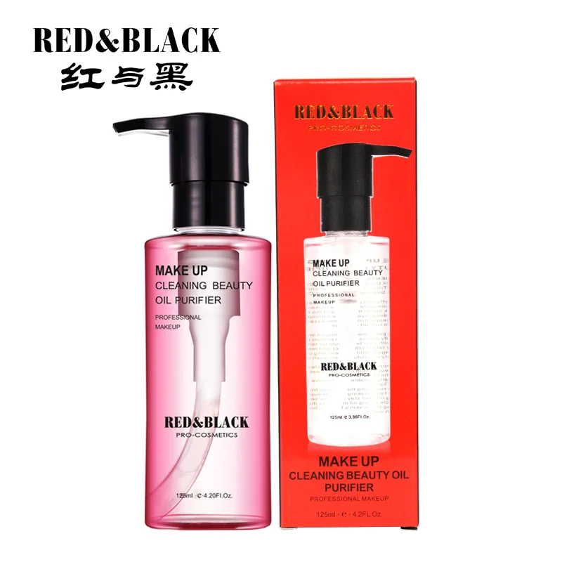 

Red&Black Cleaning Oil Remover Oil-control radiant Makeup remover cosmetic skin care Plant extracts 125ml cleaning oil