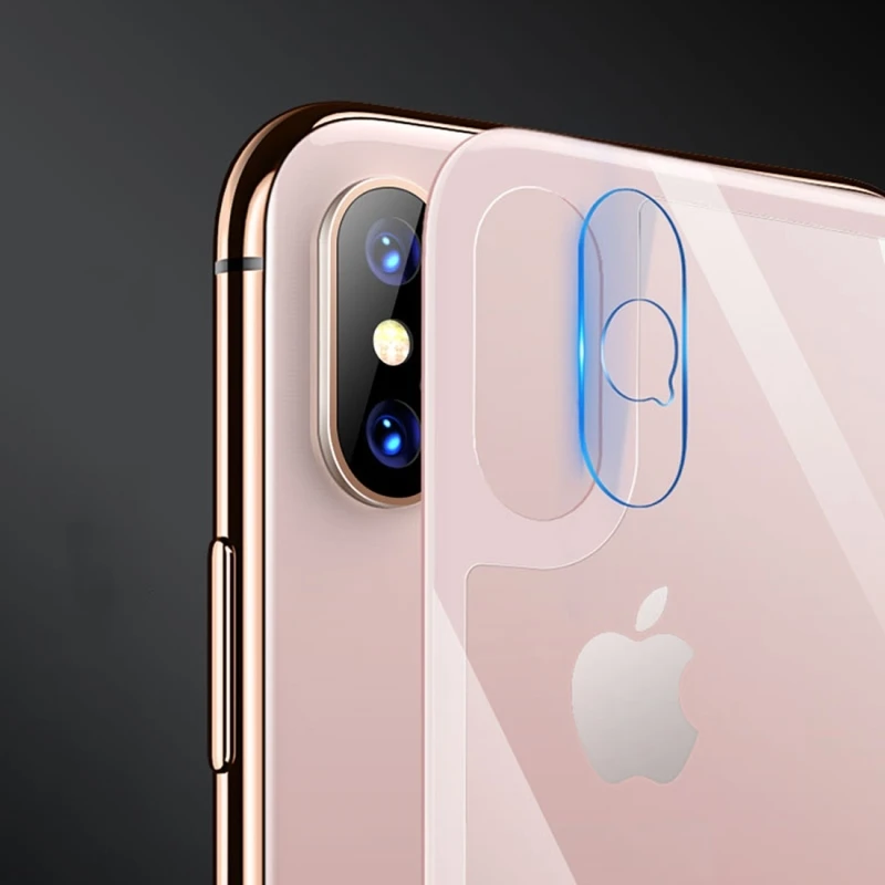 Комплект из закаленного стекла для объектива камеры и защитной пленки iPhone X / XS Max