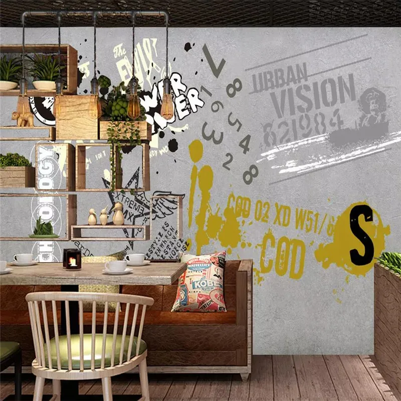 

Vintage street graffiti professional making murals. Factory wholesale wallpaper mural custom photo wall