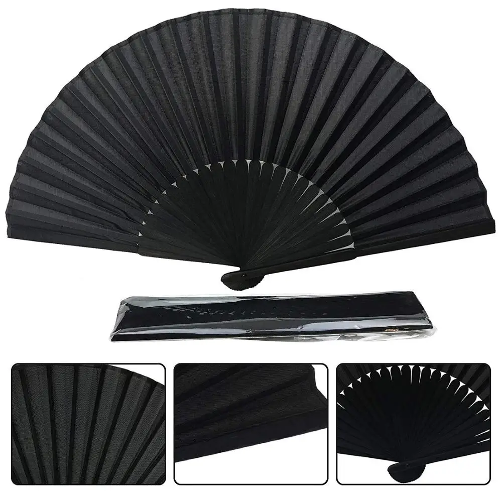 Черный Деревянный/черный Шелковый материал бамбуковые ребрышки ручной