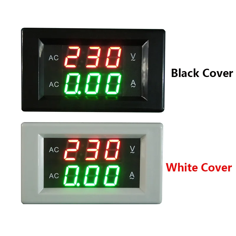 

YB4835VA AC0-500V/500A Digital AC Current Voltage Dual Meter Voltage Regulator Dedicated Black Cover AC Voltmeter Ammeter