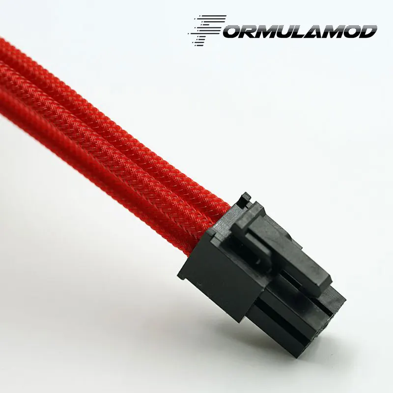 FormulaMod Fm-cpu 4P-A, cpu 4Pin удлинитель питания, материнская плата 18AWG 4Pin многоцветные соответствующие кабели расширения - Цвет лезвия: Red