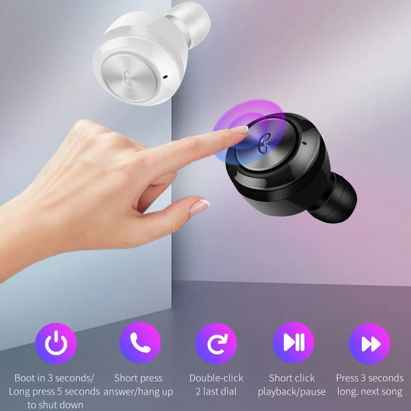 A6 Bluetooth 5 0 беспроводные наушники TWS спортивные гарнитура вкладыши для телефона