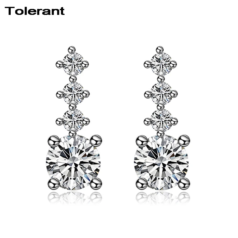 Одна пара модные серьги кристалл aretes de mujer 925 серебро moda красота висячие joyas RES00491