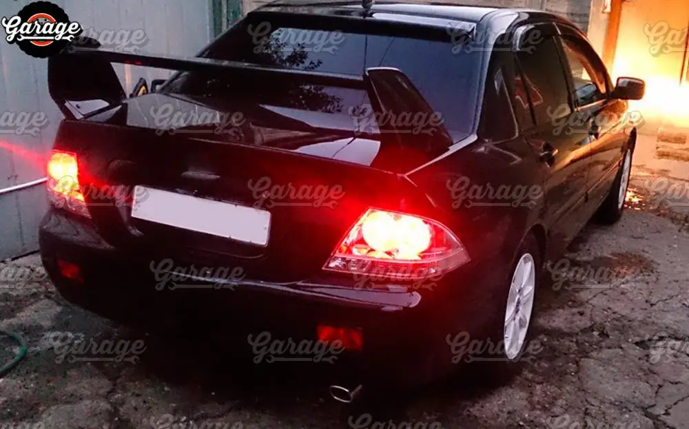 Аэродинамический высокий спойлер для Mitsubishi Lancer 9 2003-2007 ABS пластик спортивный Стайлинг Тюнинг автомобиля аэродинамическое крыло аксессуары